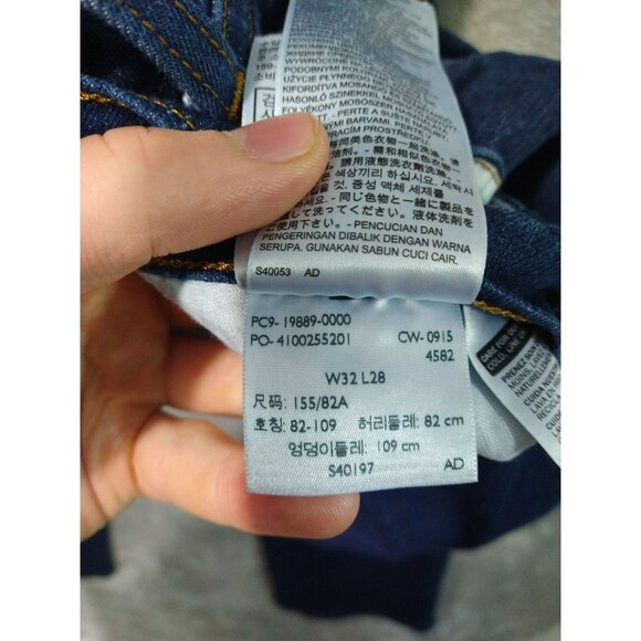 Levis 414 Jeans Womens 32 Blue Denim Relaxed Straight Leg Mid Rise Stretch - Picture 9 of 11